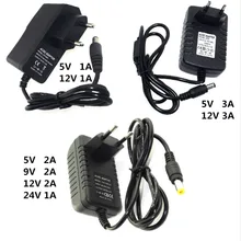 Адаптер Voeding Lader Dc 5 V 9 V 12 V 24 V 1a 2a 3a адаптер Dc 5 9 12 24 V вольт Dc Sing Eu 220 V Naar 12 V Светодиодная лента