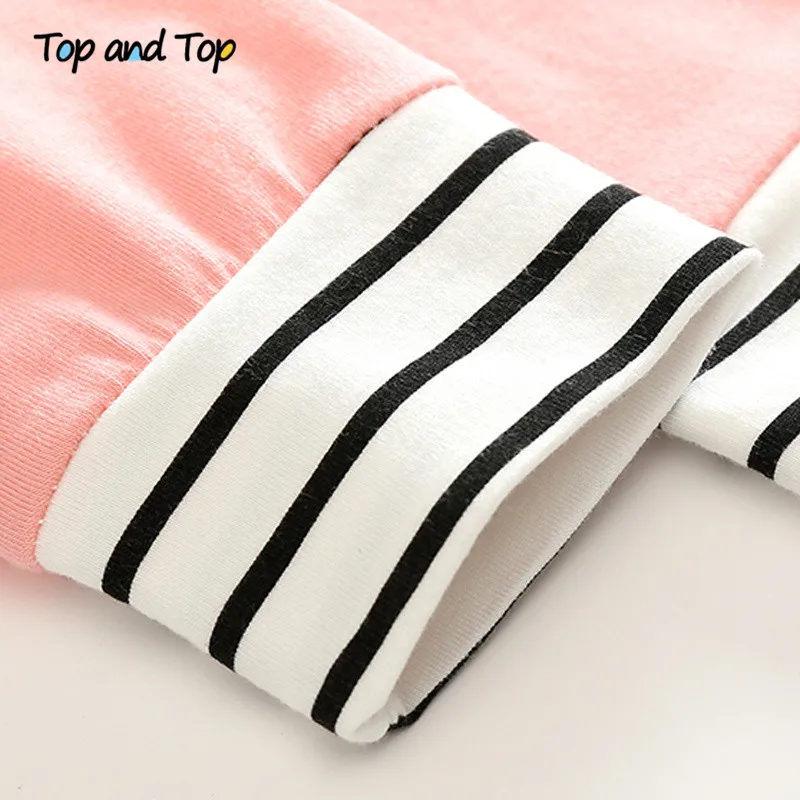 Top and Top Fashion Cute Infant Newborn Baby Girl Clothes Hooded Sweatshirt Striped Pants 2pcs Outfit Cotton Baby Tracksuit Set baby dress set for girl