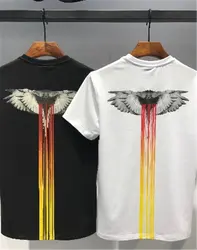 Marcelo Burlon футболка для мужчин женщин уличная Марсело футболка Burlon перо Крылья модные принты футболки для девочек 3D