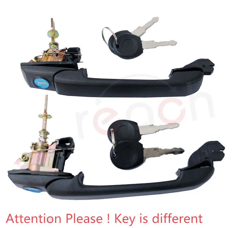 2PCS Front Door Handle with 2 lock keys For VW Volkswagen Jetta 94 99