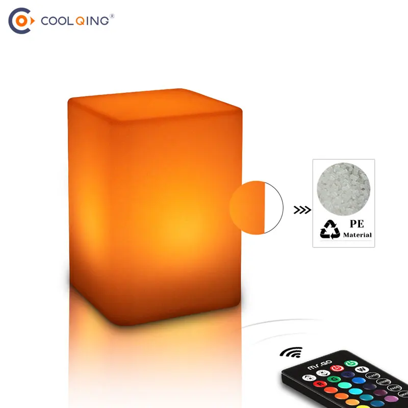 

Cuboid LED Night Light Mood Decorative Outdoor Garden LED Light Rechargeable 5W 16 Colors Dimmable RGB Remote Control LED Lamp