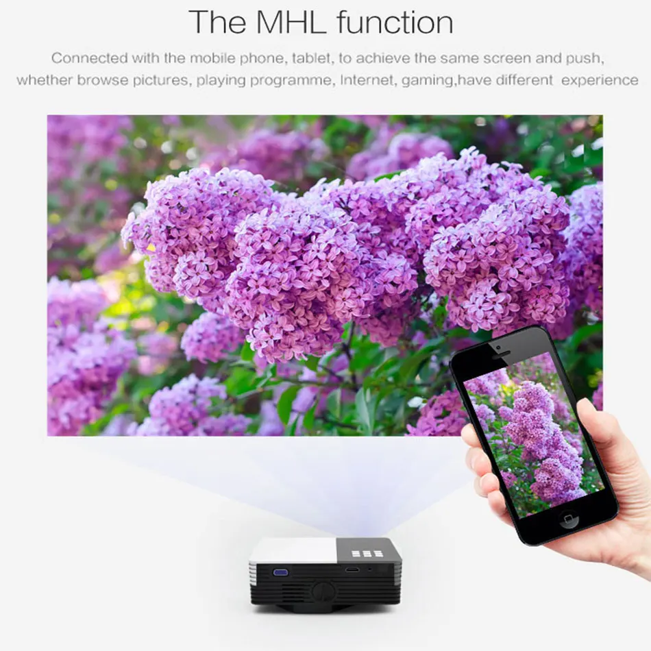 Gigxon TS 50 мини проектор HDMI Портативный ЖК Wifi Andorid Max 1080P для домашнего кинотеатра