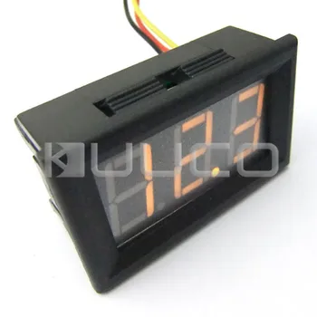 

Digital Meter DC 3.5~30V/0~200V Voltmeter Yellow Led display Panel Meter 2in1 DC 12V 24V Voltage Meter/Monitor/Tester