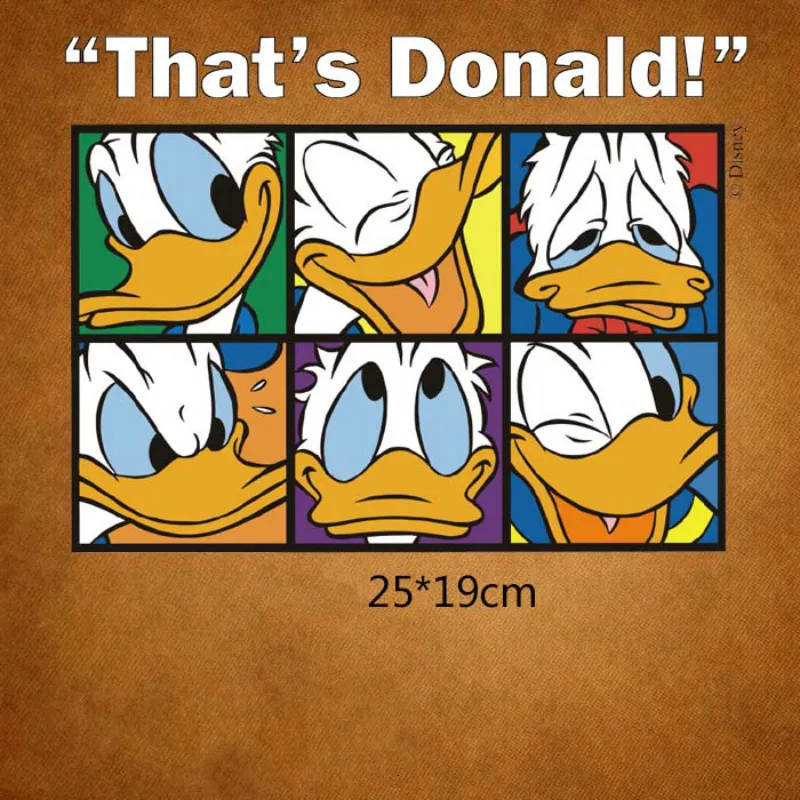 

Donald duck and Daisy duck Couple patches For Clothes Iron On Transfers Patch Clothes Stickers Heat Press Appliqued 25*19CM