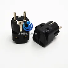 2016 German conversion plug 1to2 Germany Indonesia Travel AC Power Adapter Plug US AU UK EU 4.8MM PLUG TYPE E F CEE 7/7 TO UK US