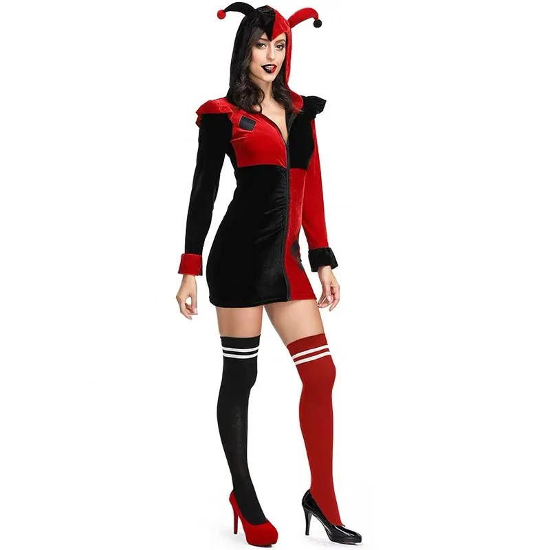 Women Suicide Squad Harley Quinn Cosplay Female Halloween Circus Clown Droll Joker Costumes Carnival Purim Role Play Party Dress Kupiti Za Cinoyu 24 84 V Aliexpress Com Imall Com