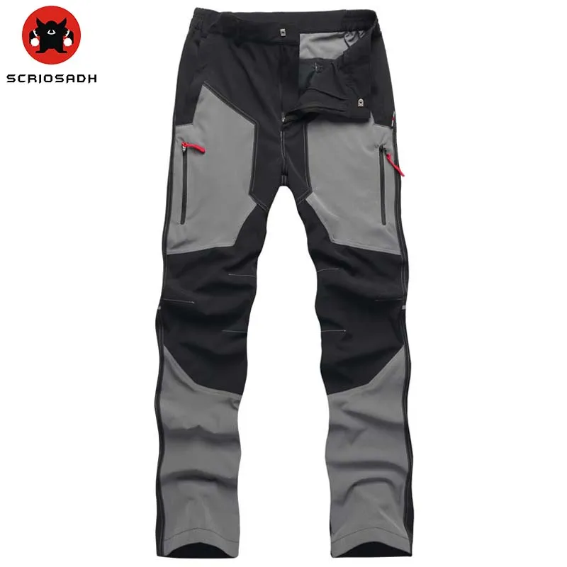 Men Outdoor Hiking/Camping Quick Dry Pants Breathable Waterproof Stretch Trouser 