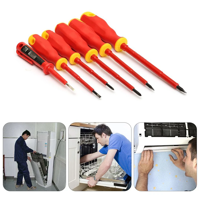 Buy Professional 6pcs/set Ergonomic Handle Screwdriver Electricians Insulated