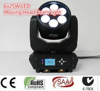 

Newest dj 150W LED DMX Moving Head Stage Lighting 12/20 DMX Channel Hi-Quality 6X25W LED Moving Beam Lights