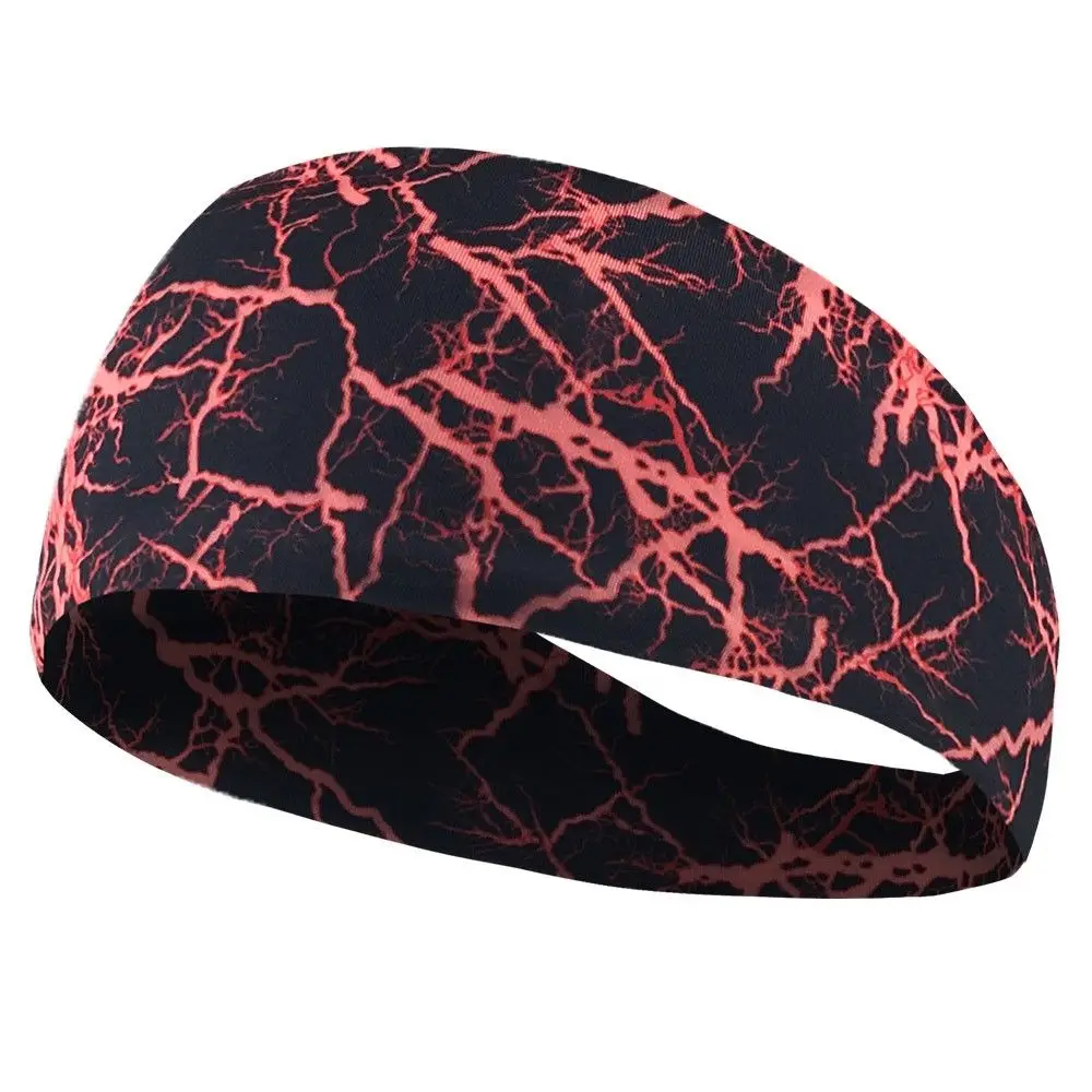 1 шт. эластичная лента для волос при занятиях йогой для бега Фитнес аксессуары для гимнастики повязка на голову спортивный Для мужчин лентой Милая повязка на голову - Цвет: Flash Red