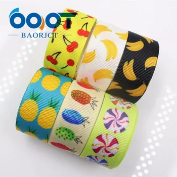 

OOOT BAORJCT 175041 22mm 10yard fruits Ribbons Thermal transfer Printed grosgrain Wedding Accessories DIY handmade material