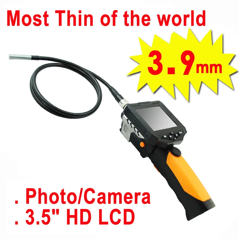 Waterproof Inspection Camera 3.9 mm Borescope Endoscope 4XZoom Rotate