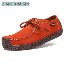 Женские туфли из вулканизированной кожи; сезон весна-осень; женские туфли из искусственной замши на плоской подошве; ручная работа; замшевые туфли; модная повседневная обувь