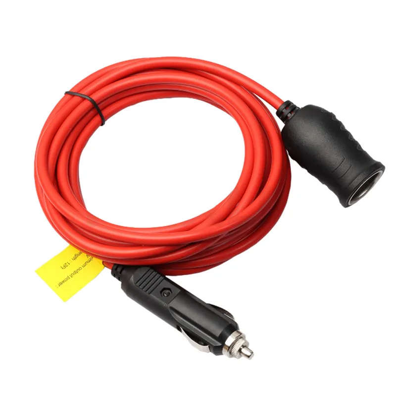 1pc 12V/24V 3.5M Car Cigarette Lighter Plug Socket Extension Cable Copper Wire Cigarette Lighter Extension Cord Wire