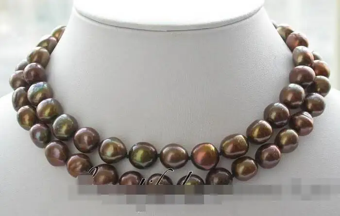 

3837 baroque coffee freshwater pearl necklace