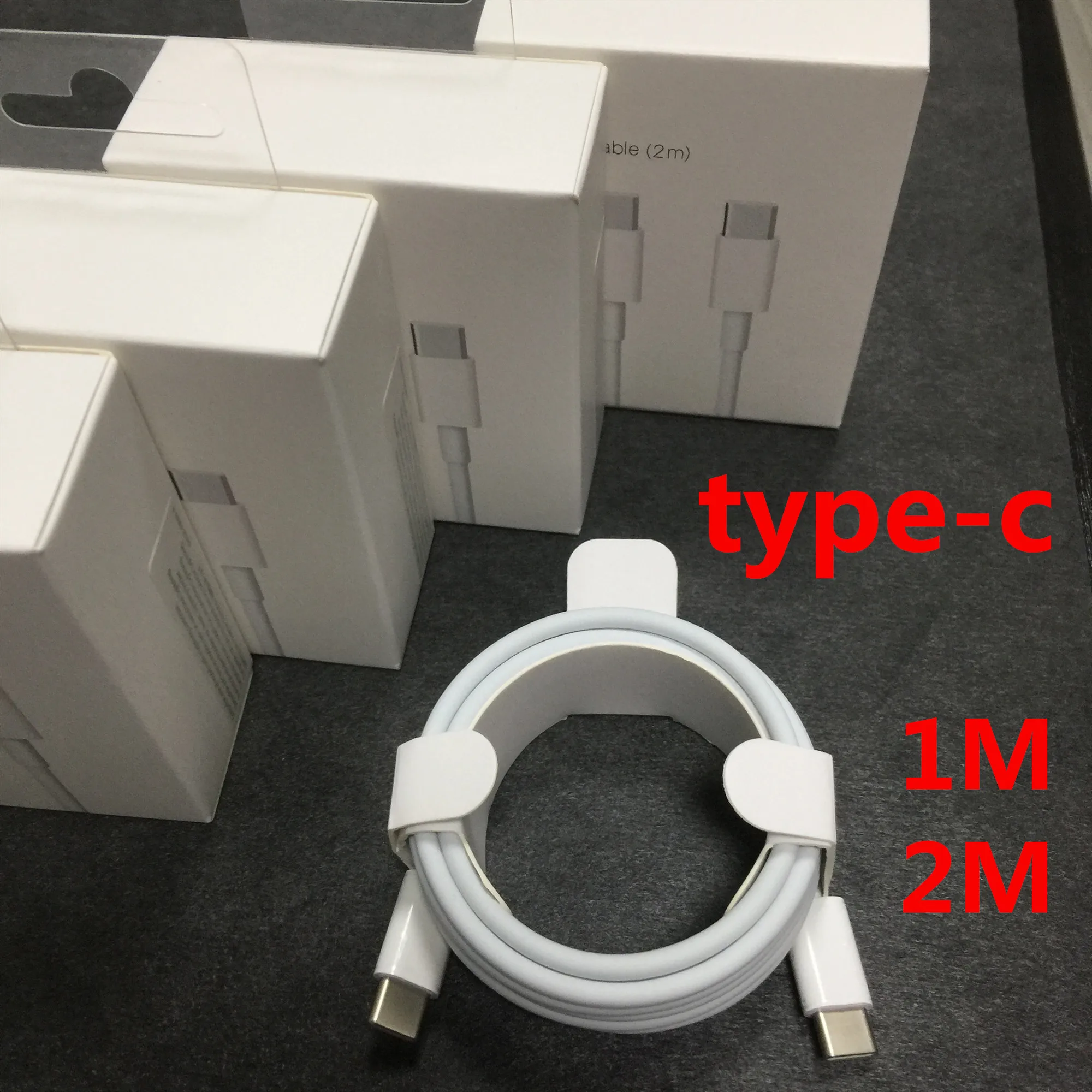 100 шт./лот usb Type-C Тип c 1 м/2 м упакованный нейлоновый шнур плетеный зарядный кабель