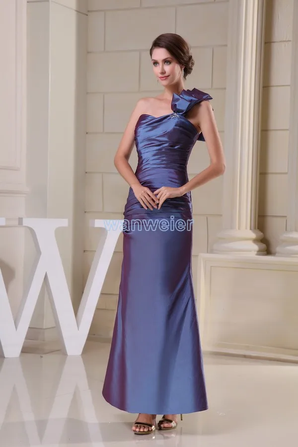 

free shipping 2013 zuhair murad new design quality formal gowns pleat Custom size/color one shoulder mermaid long evening dress
