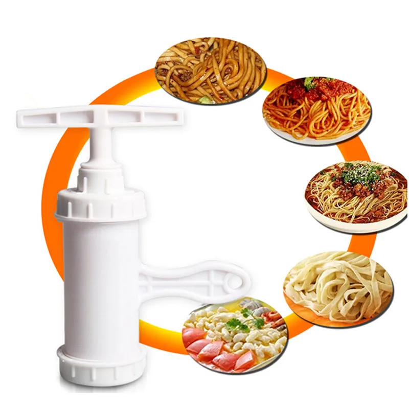 Hand Manual Noodle Maker Pastas Making Machine Plastic Press Spaetzle Maker Including 4 Different Molds