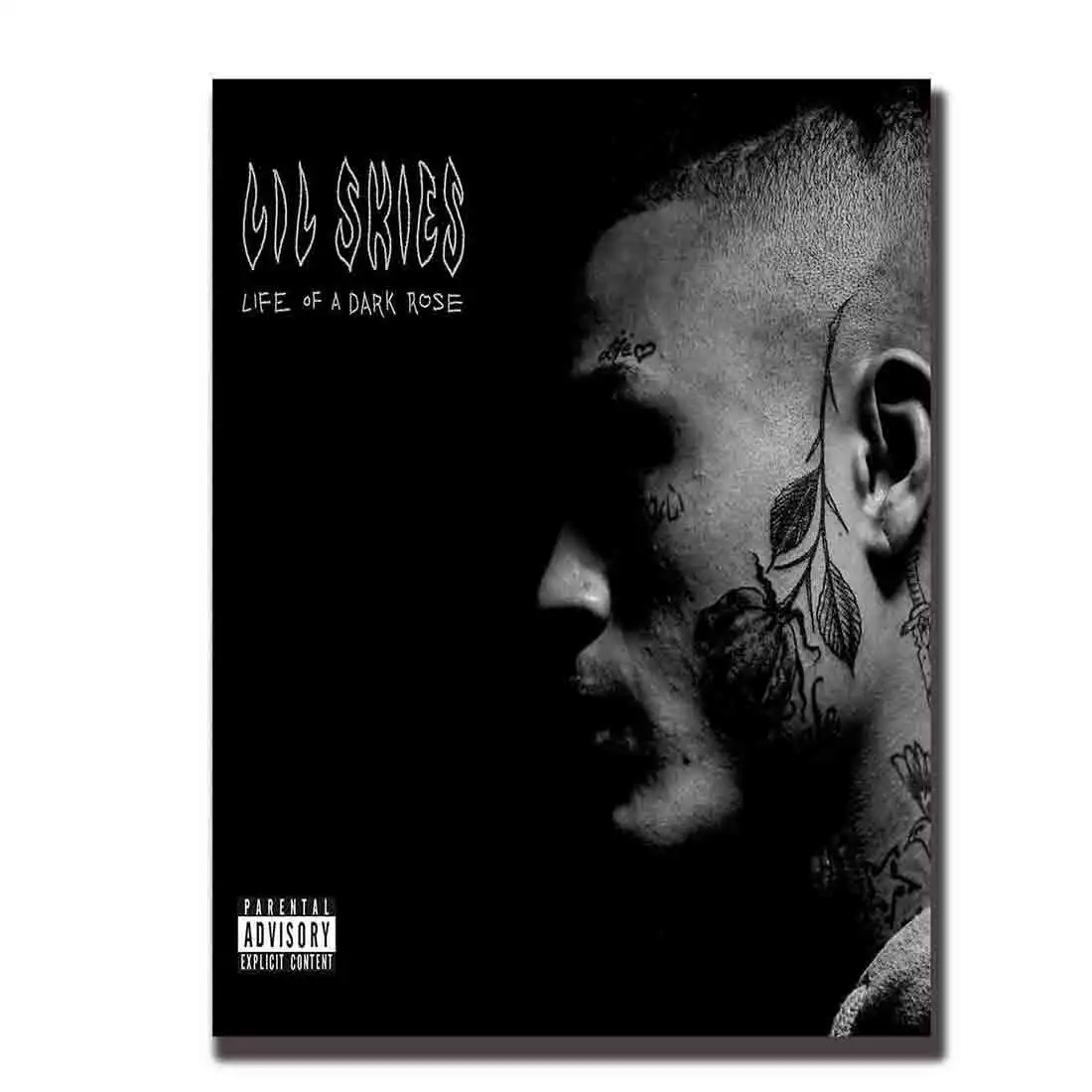 

Art Poster Print Home Wall decoration 8x12 12x18 24x36inch decor canvas Album Cover Life of a Dark Rose Lil Skies Rap Singer