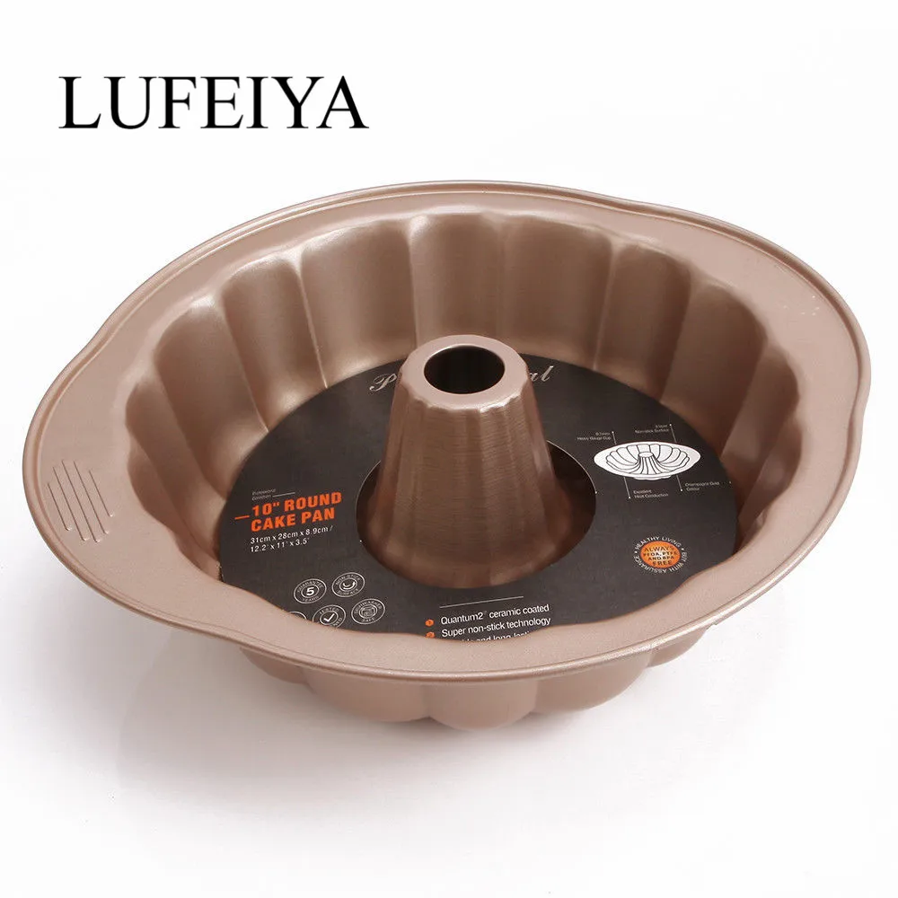 

10-inch metal Gugelhupf Mould Bundt Cake tins Mold oven Baking trays form Baking bread baguette Pan backform ramekin bakeware