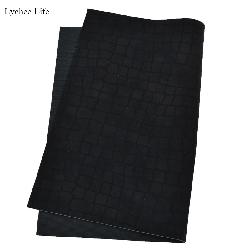 Lychee Life винтажный клетчатый узор A4 ткань высокое качество искусственная кожа
