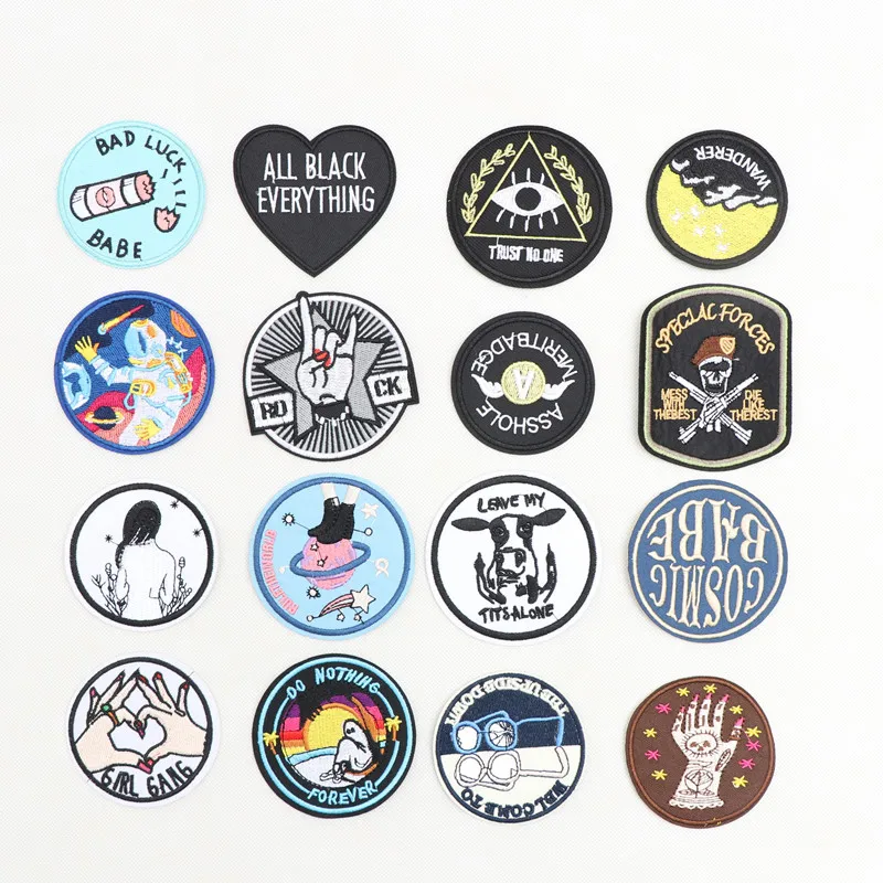 

Space flight Patches for Clothing Iron on Embroidered Sew Applique Cute Patch Fabric Badge Garment DIY Apparel Accessories cat