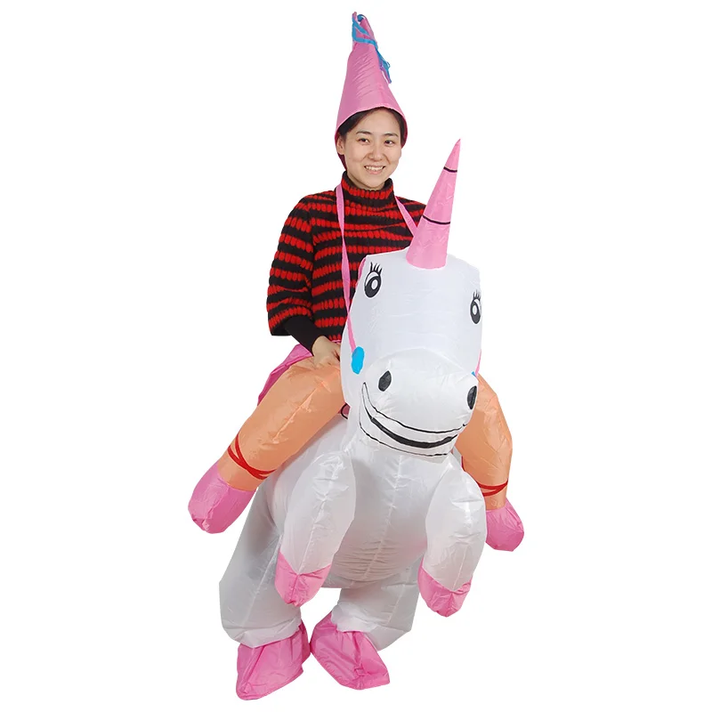 

Holiday carnival party funny dress inflatable unicorn inflatable halloween costumes for kids and adults animal costumes