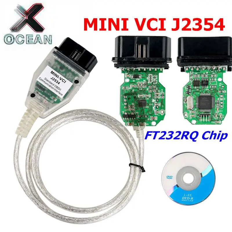 

MINI VCI V14.20.019 Latest Version FTDI FT232RQ Chip High Performance OBD SAEJ2534 For Toyota/for Lexus MINI-VCI TIS Techstream