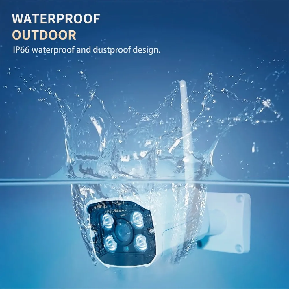 

HD 1080P Outdoor IP Camera IP66 Waterproof Smart Night Vision Motion Detection Security Home Surveillance Camera EU/US Plug