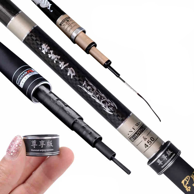 

Carbon Fiber Taiwan Fishing Rod Hand Rod Carp Fishing Pole 3.6/3.9/4.5/4.8/5.4/6.3/7.2M Power XH Fishing Tackle Anti-locking