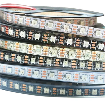 

DC5V WS2812B 1m-5m 30/60/144 pixels/leds/m Addressable Smart led pixel strip,Black/White PCB,WS2812 IC;WS2812B/M,IP30/IP65/IP67