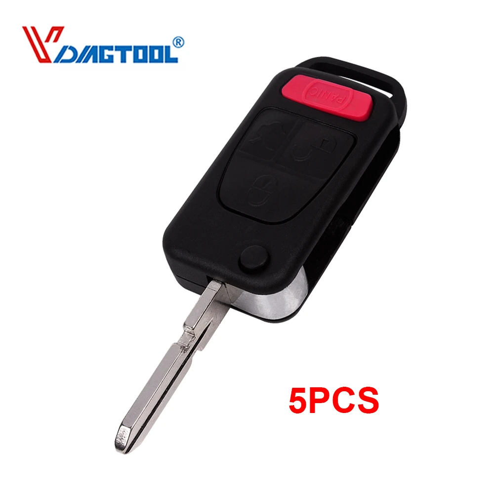 5pcs 3 Panic Flip Folding Car Key Shell Remote Key Case For Mercedes Benz Mb Ml350 Ml500 Ml320 Ml55 Amg Ml430 With Hu39 Blade Car Key Aliexpress