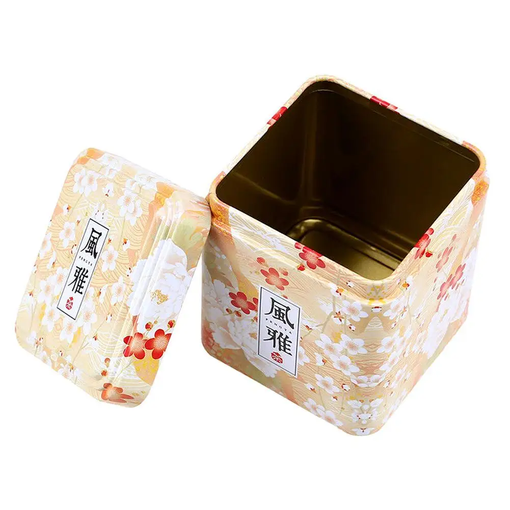 

1Pc Tea Candy Tin Containers Storage Box Sealed Coffee Powder Cans Container Metal Organizer Kitchen Storage Airtight Container