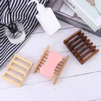 

1pcs Wood Sponge Soap Dish Plate Kitchen Bathroom Shower Box Holder Container Shelf Home Improvement High Quality Home Product