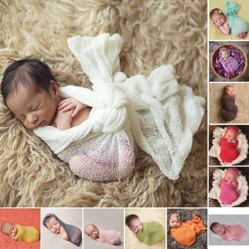 

12 ColorsNewborn Baby Photography Props Cotton Soft Photo Wrap Cloth Fotografie Achtergronden for Infant Photoes Accessoire