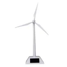 Rotating Solar Powered Base Intelligence Science Toys for Children Desktop Model-Solar Powered Wind Turbine Kids