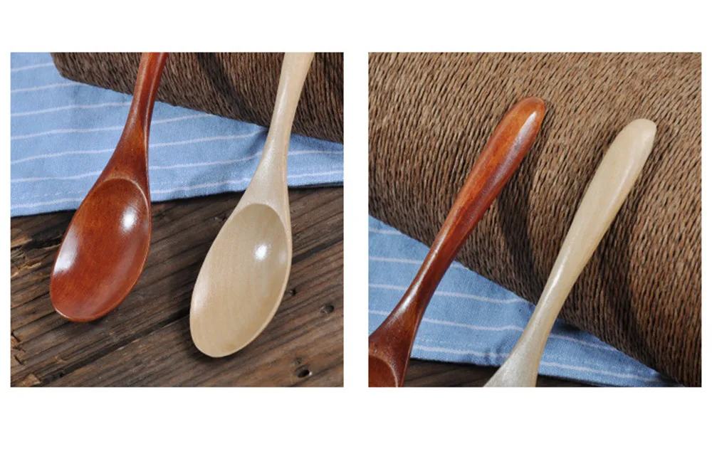 Деревянная Ложка Вилка бамбуковая кухня, кухонная утварь инструменты смесь кофе для ребенка суповые ложки-Чайная ложка посуда A30314