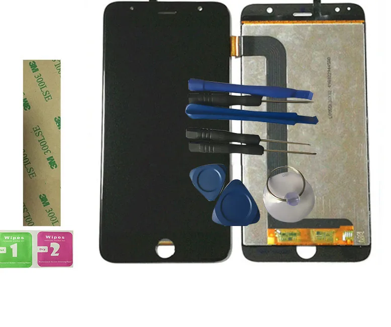 RYKKZ For Texet TM-5577 X-plus TM 5577 LCD Display With Touch Screen Frame Digitizer Assembly Replacement | Мобильные телефоны и
