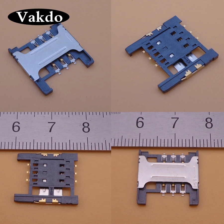 

2-5PCS/LOT mobile phone SIM card reader socket slot Insert type Bridge high quality holder Connector for Lenovo A288t A336 A298T