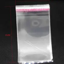 200 прозрачные самоклеющиеся пластиковые пакеты 16x10 см