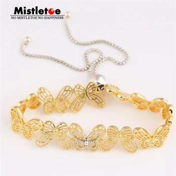 

Authentic 925 Sterling Silver Openwork Butterflies Sliding Bracelet, Mistletoe Shine European Jewelry