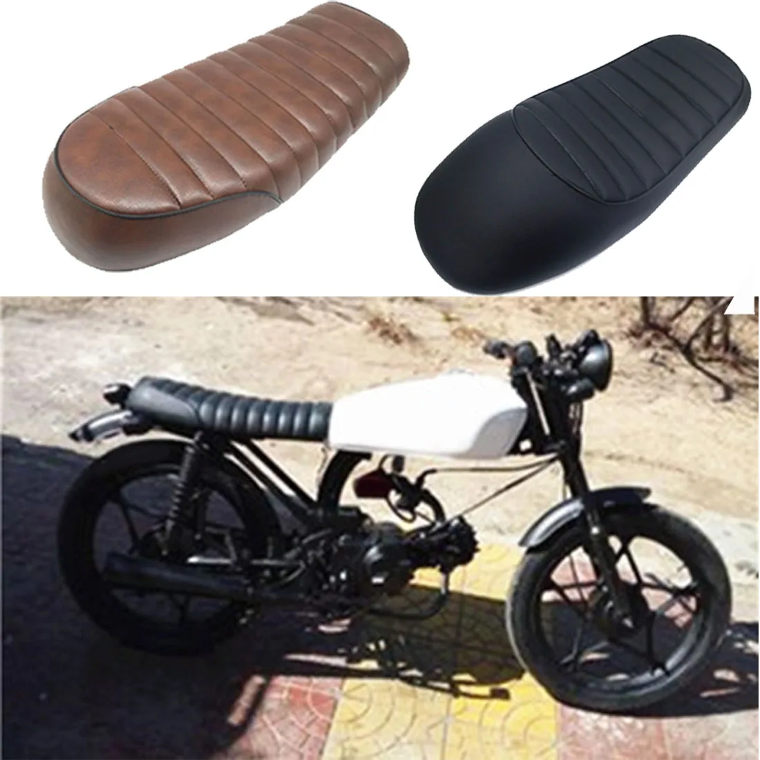 

Dongzhen Motorcycle Seat Cover Cushion Fit For CG125 Outle Racer Retro Modified Universal Motorcycle Hump Vintage Custom