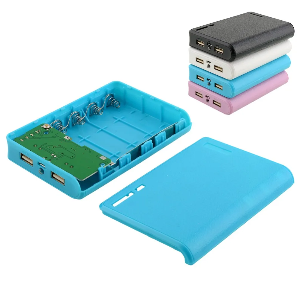 

USB Mobile Power Bank Charger Pack Box Battery Case for 1 x 18650 Silver GL