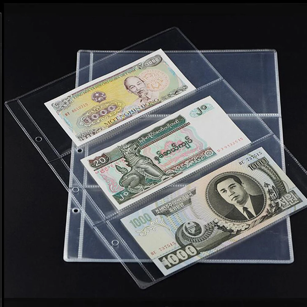 Box of 100 BCW 3-Pocket Currency Album Pages dollar bill coupon binder sheets 