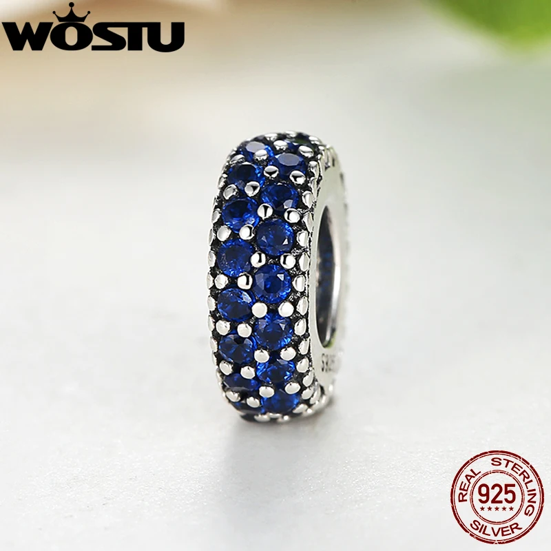 Подвеска WOSTU из 100% стерлингового серебра 925 пробы с бусинами разделителями