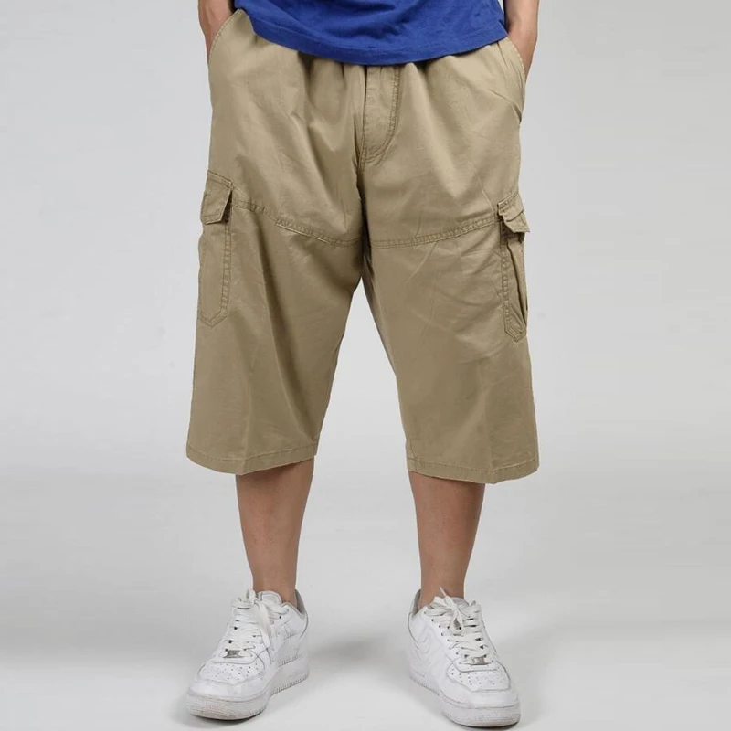 Shorts Men Loose Cargo Shorts Bermuda Masculina Plus Size 5XL 6XL Casual Capris Pocket Short Mens Cotton Sweatpants Pantalones