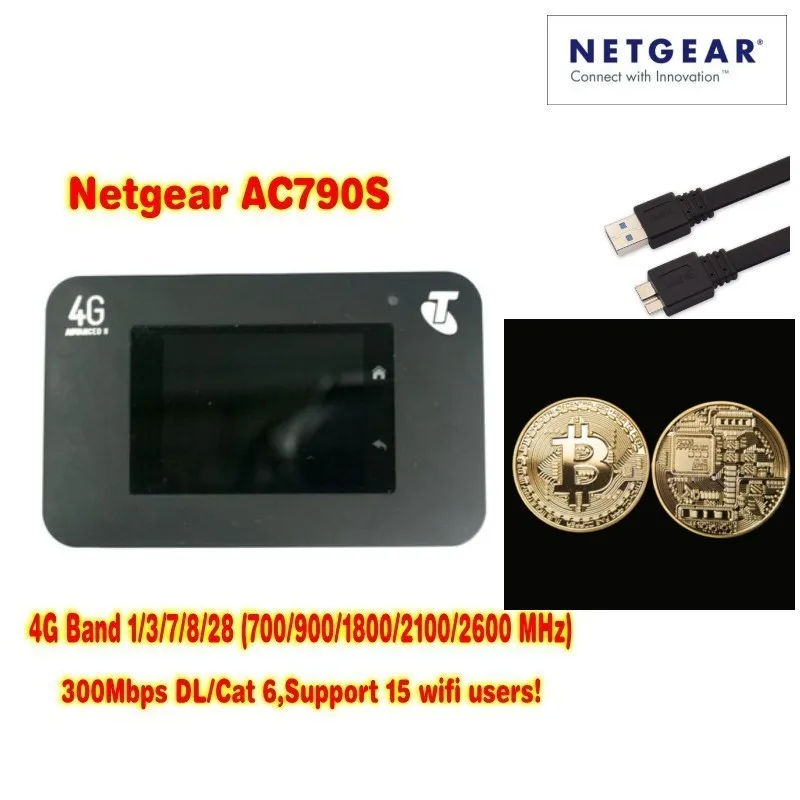 Разблокированная Мобильная точка доступа Netgear Aircard 790s AC790S 300 Мбит/с Wi-Fi роутер 4G +