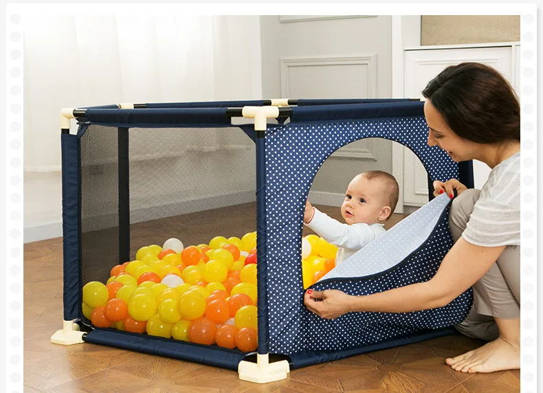  Baby Playpen Portable Plastic Fencing For Children Folding Safety Fence Barriers For Ball Pool For 