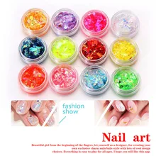 A# дизайн ногтей 12 цветов дизайн ногтей акриловая смесь ледяной майларовой оболочки бумажные Наборы горячая распродажа