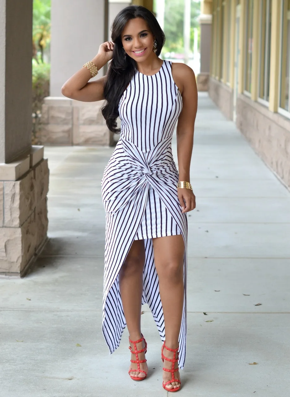 black and white beach dress